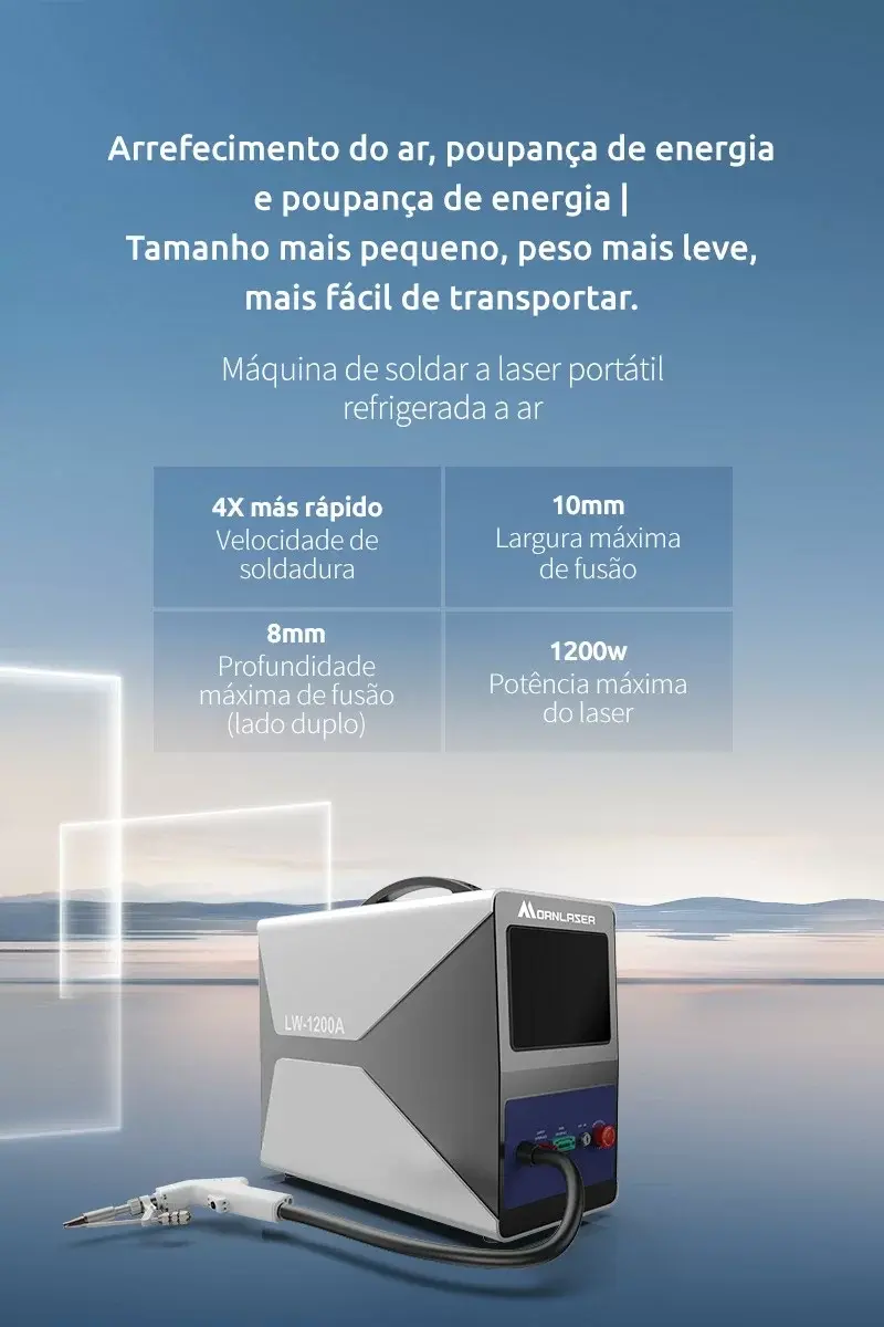 Máquina de soldar a laser portátil refrigerada a ar