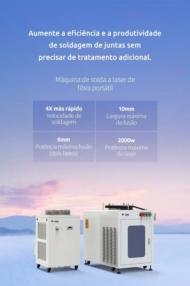 Máquina de solda a laser de fibra portátil