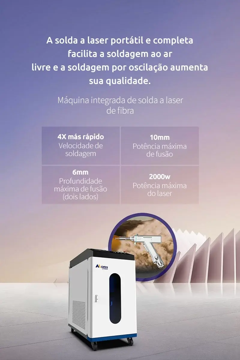 Máquina integrada de solda a laser de fibra